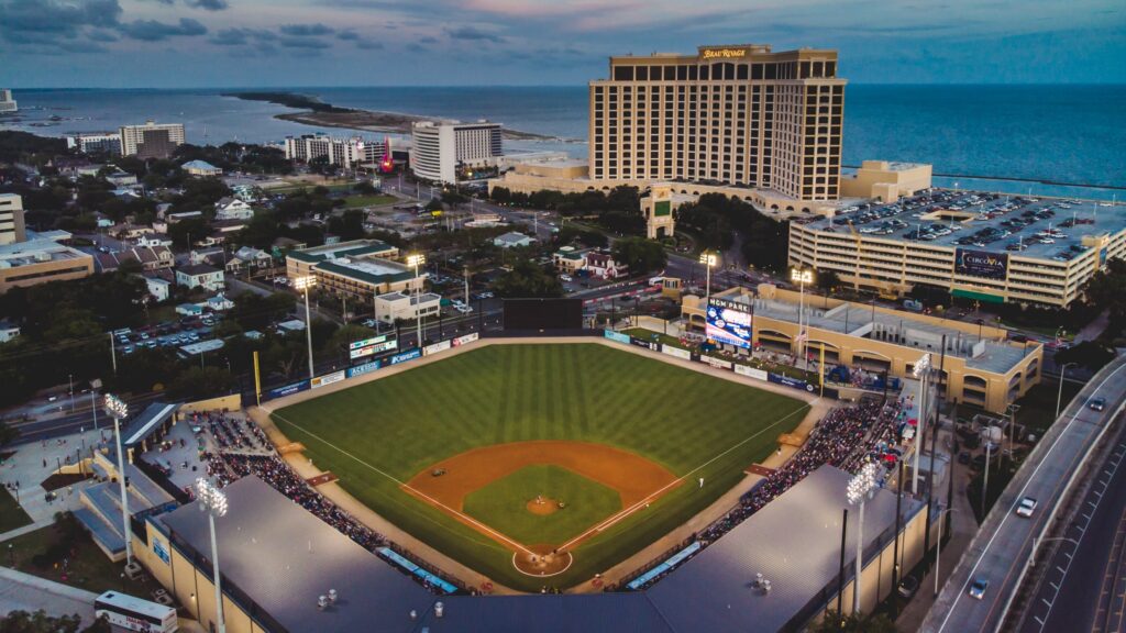 Fans at MGM Park near Keesler AFB