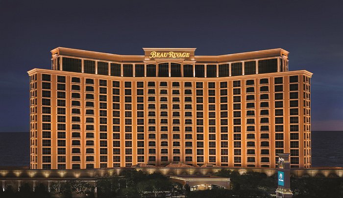 Beau Rivage Resort & Casino near Keesler Air Force Base at night