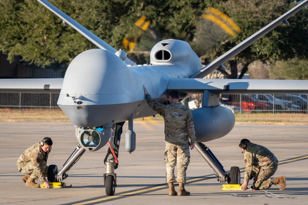 March AFB - MQ-9 Reaper historic first landing at Shaw Air Force Base