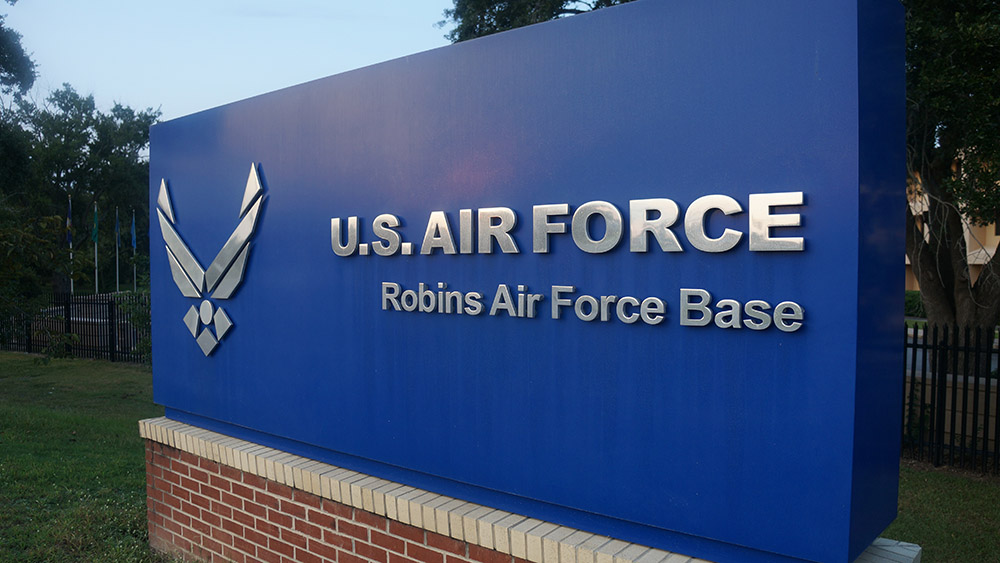 RAFB Front Gate Sign